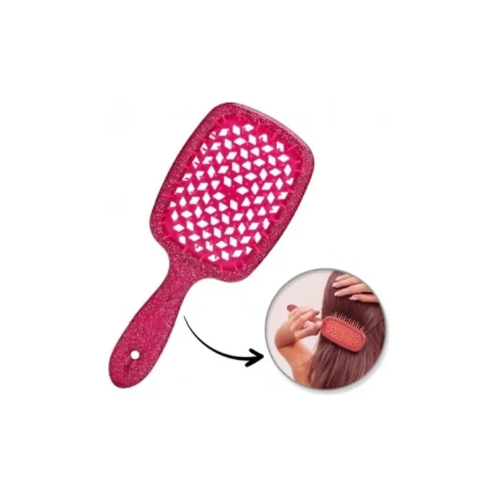 Ecarla Air Hairbrush and Head Massager SCZ17CR Fuchsia