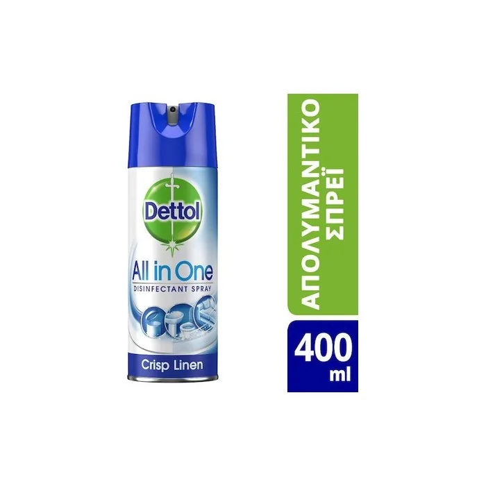 Dettol All In One Crisp Linen Disinfectant Spray 400ml
