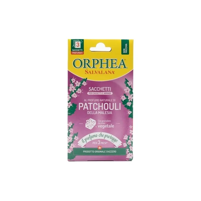ORPHEA Drawers and Cabinets Sachets with Natural Patchouli Scent from Malaysia