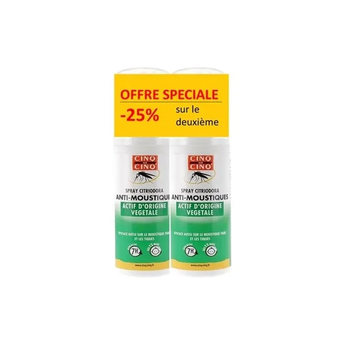Cinq Sur Cinq Citriodora Anti-Mosquito Spray 100ml - Pack of 2