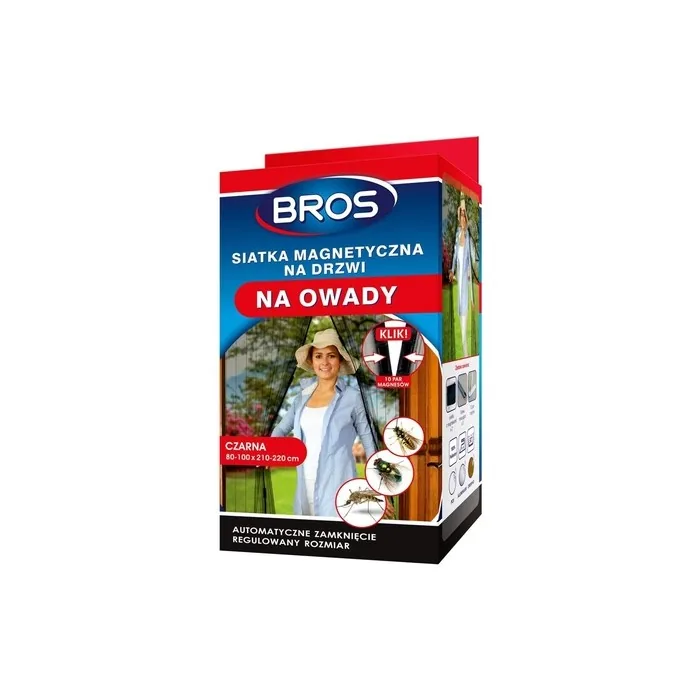 Bros Magnet Fly Screen Door Net Mosquito Net Magnetic Closure Curtain 100x220 Black
