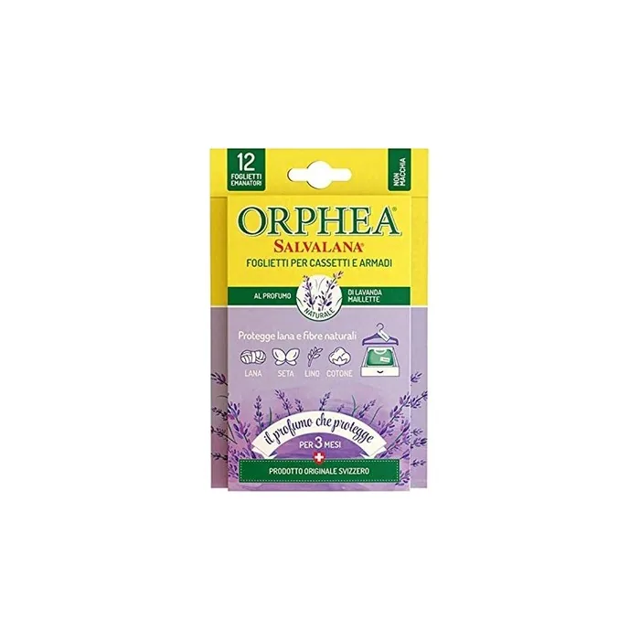 Orphea Salvalana Fogli 12+3pz Lavanda Prodotti Anti Insetti