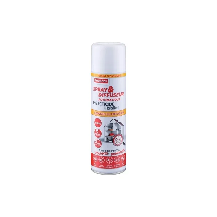 Beaphar Automatic Insecticide Spray & Diffuser 500ml - Kills Flying and Crawling Insects