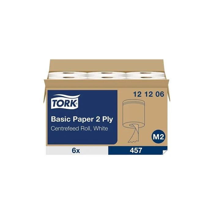 Tork 121206 Standard Paper Wipes White For M2 Wiper Dispenser With