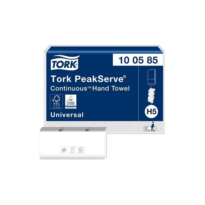Tork Peakserve Continuous Paper Hand Towels White H5, Universal Quality, Compressed
