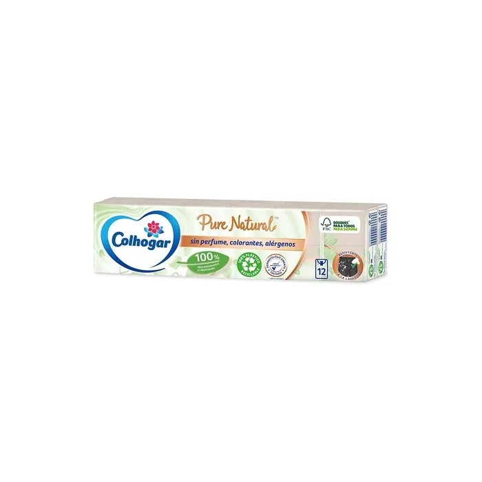 Colhogar Pure Natural X12 - Soft Disposable Biodegradable Tissues - Washing
