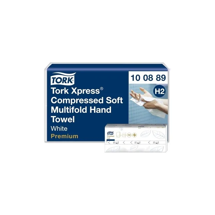 Tork Xpress Compressed Soft Multifold Hand Towels White H2 Premium 2-Ply