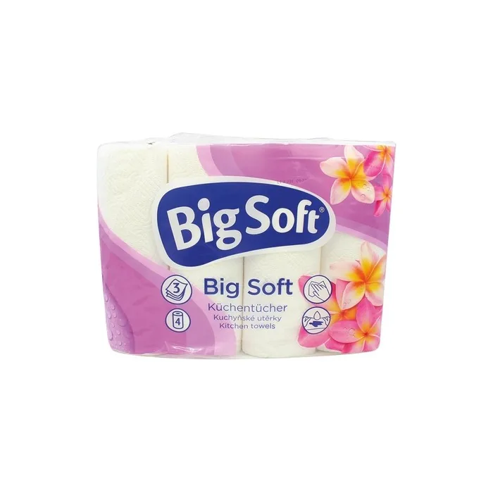 Big Soft Paper Towels 3-Layer 4x45 Sheets Per Roll