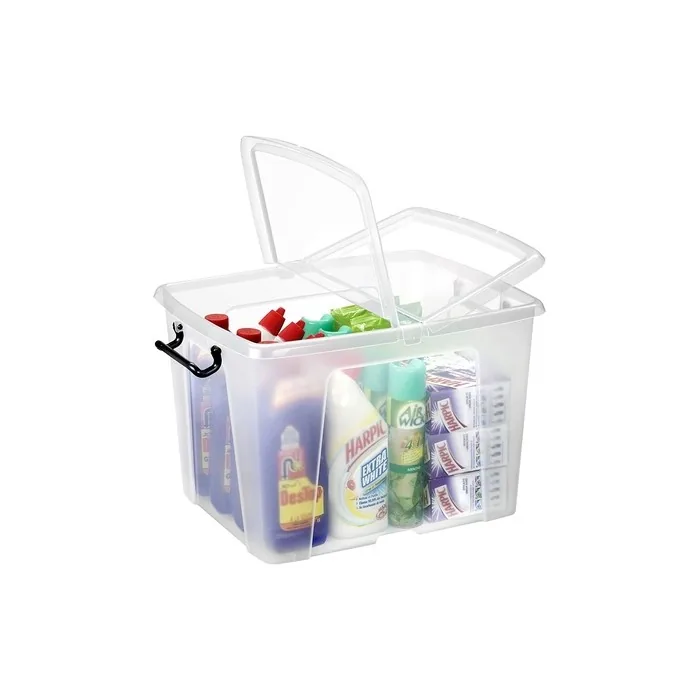 Cep Strata Smart Box Hw674 Clr Storage Box Attachable Carry Handles 40 Liters