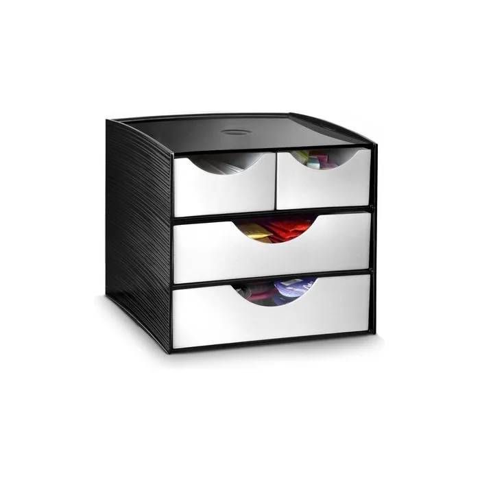 CEP Storage Station with 2 Small Drawers and 2 Large Drawers - Metal Grey