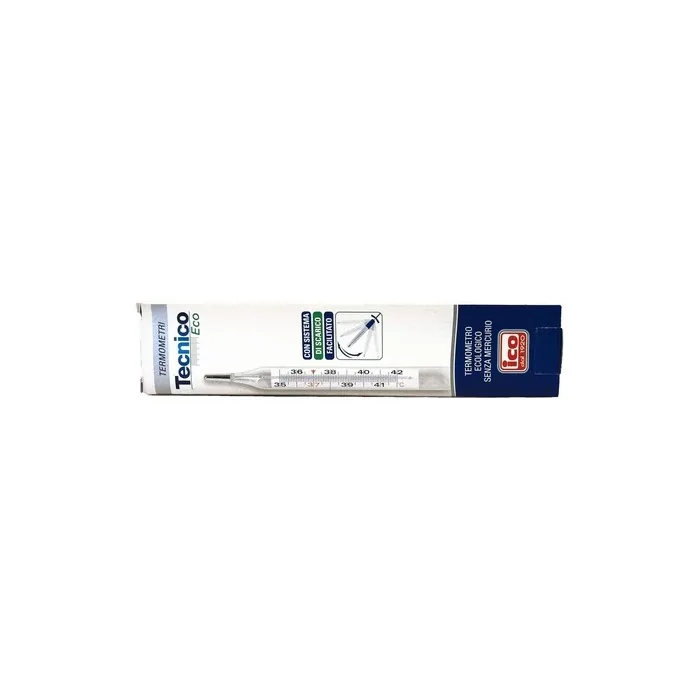 Tecnico Eco Non-Mercury Thermometer - White, 2 x 14.5 x 3.4 cm