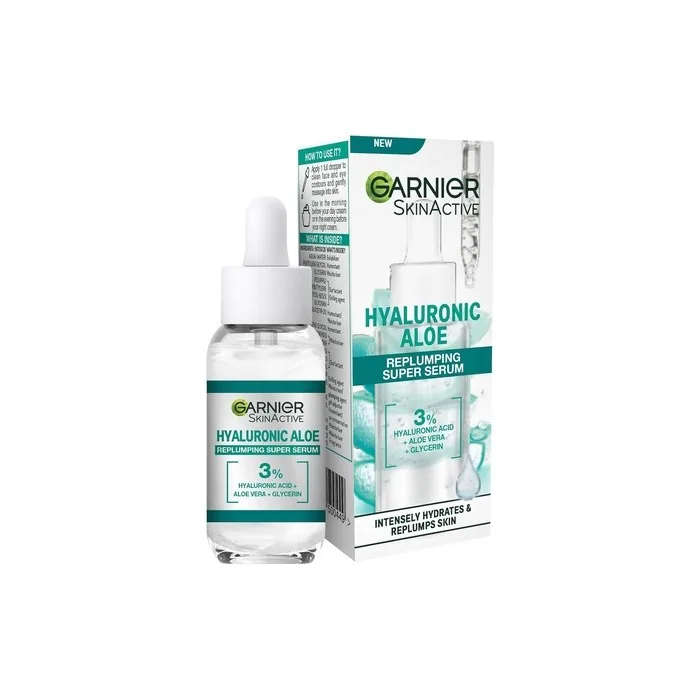 Garnier SkinActive Hyaluronic Aloe Super Serum Replumps and Hydrates Skin