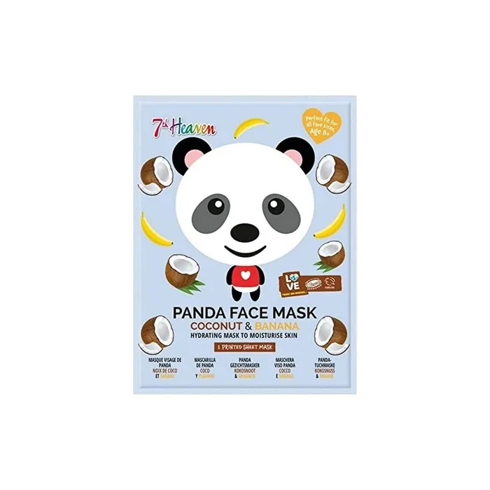 7th Heaven Panda Face Sheet Mask with Coconut and Banana to Hydrate and Moisturize Skin