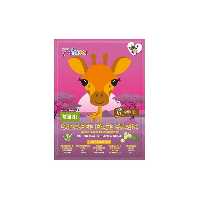 7th Heaven Born Free Giraffe Face Mask Enriched with Cucumber and Aloe Vera