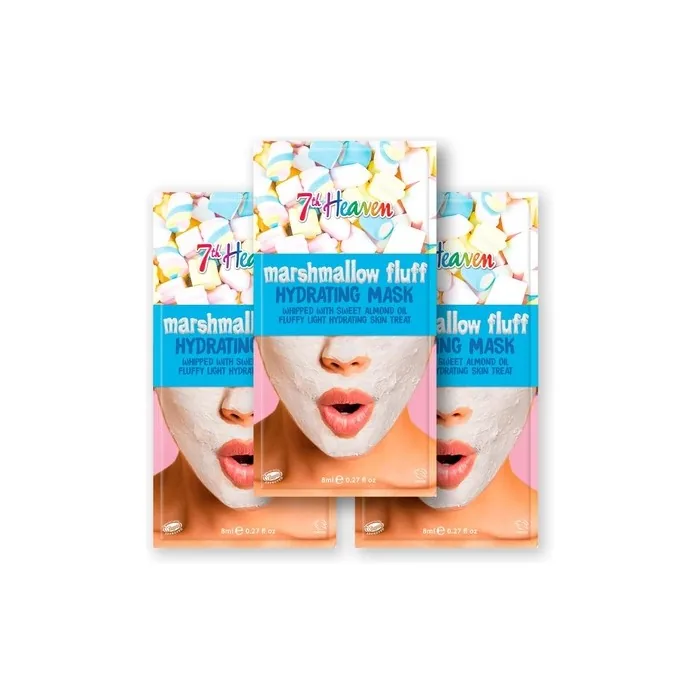 7th Heaven Marshmallow Fluff Face Mask with Sweet Almond Oil and Aloe Vera to Hydrate and Moisturise Skin