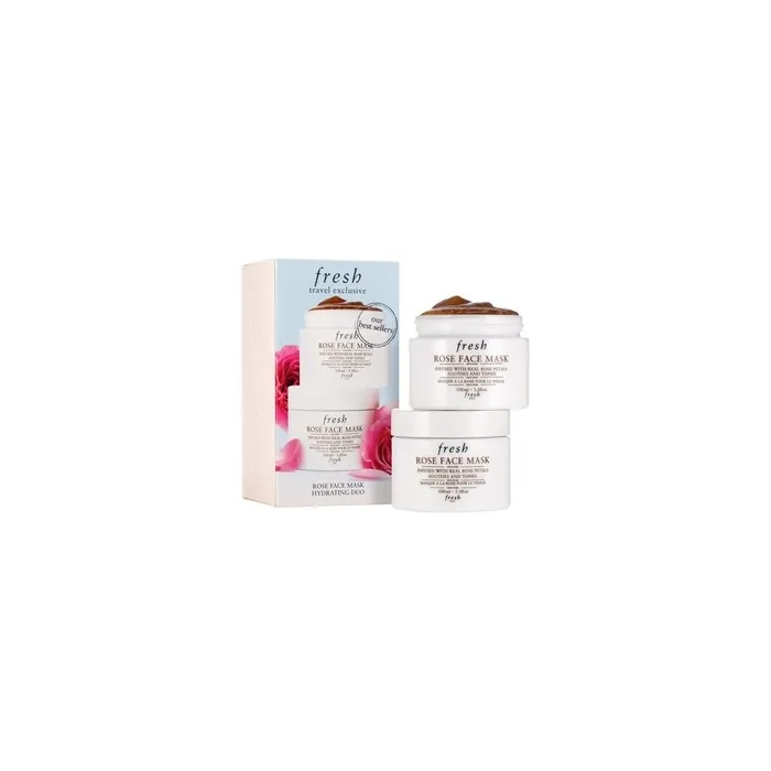 Fresh Set Duo Rose Soothing Toning Cream Mask For Face 2 Pieces 100 Ml