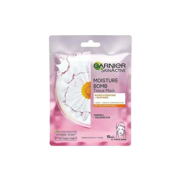 Garnier Moisture Bomb Sheet Mask With Hyaluronic Acid & Chamomile 28g