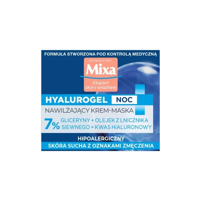 Mixa Expert Sensitive Skin Hyalurogel Night Moisturizing Cream-Mask 50ml