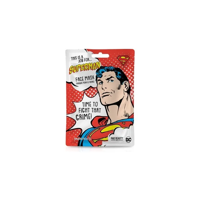 MAD Beauty DC Superheroes Superman Face Mask Moisturizing and Refreshing Sheet Mask for Nourished Skin and a Beautiful Complexion 31g