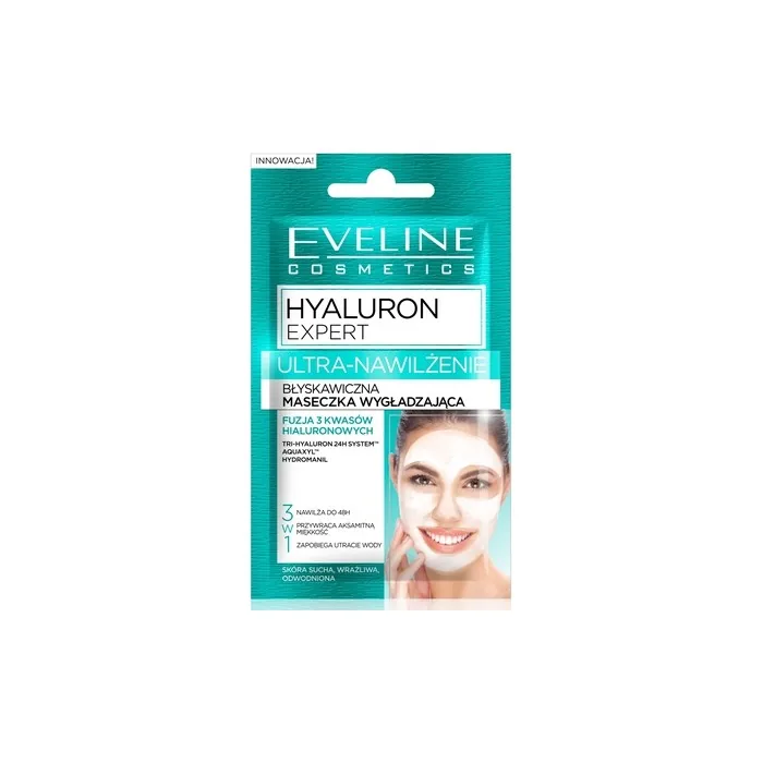 Eveline Hyaluron Expert Ultra-Hydration Instant Smoothing Mask 7ml