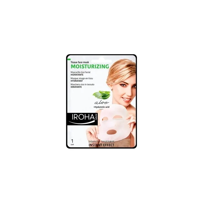 Iroha Nature Moisturizing Tissue Face Mask Aloe Vera 1 Unit