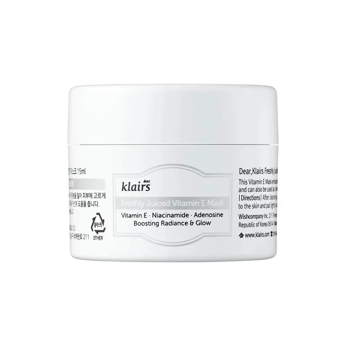 Dearklairs Freshly Juiced Vitamin E Beauty Mask 0.5 Oz 15ml Moisturizer