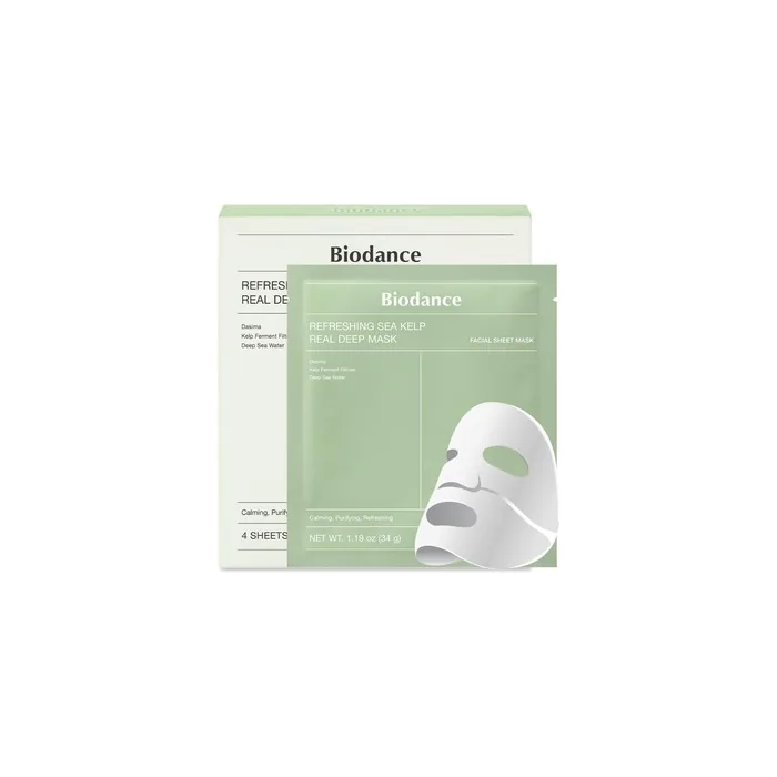 Biodance Refreshing Sea Kelp Real Deep Mask 1 Box 34g X 4 Pieces