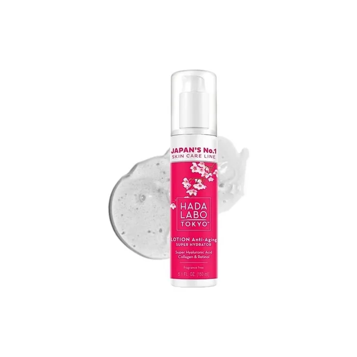 Hada Labo Tokyo Anti-Ageing Super Hydrator Lotion with Super Hyaluronic Acid, Collagen & Retinol for Age 40+ 150ml