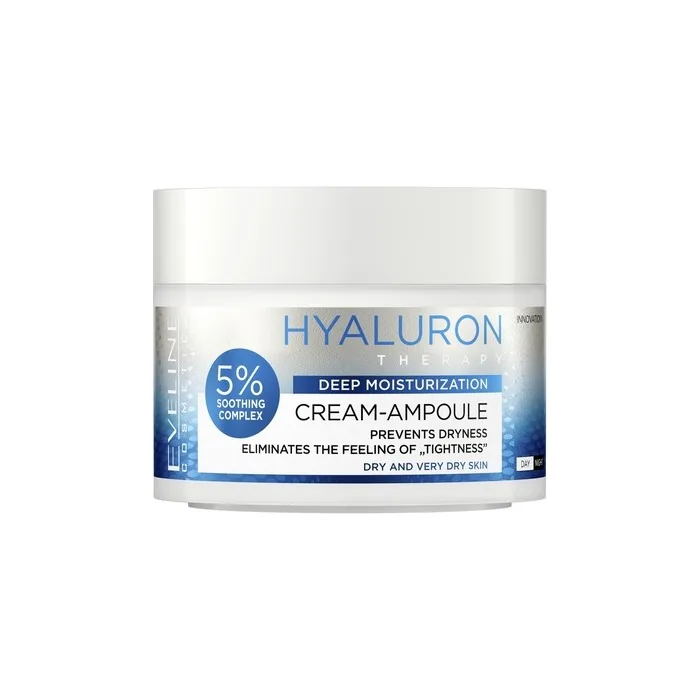 Eveline Hyaluron Therapy Ampoule Cream 50ml - Hydrating And Rejuvenating