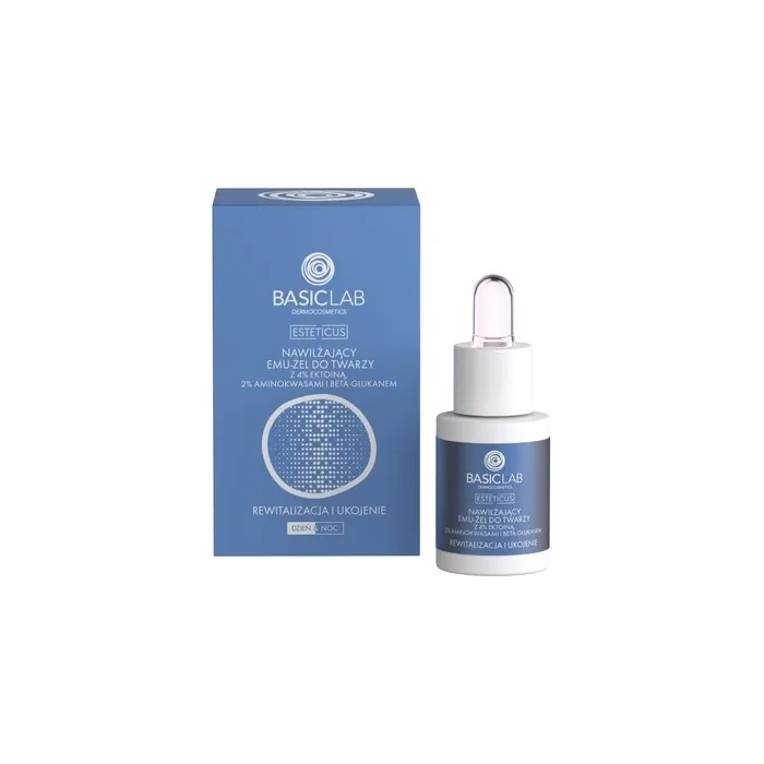 Esteticus Moisturizing Emu Gel For Face With 4% Ectoin, 2% Amino Acids, And Beta-Glucan 15ml