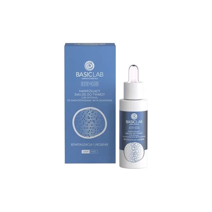 Esteticus Moisturizing Emu Gel For Face With 4% Ectoin, 2% Amino Acids, And Beta-Glucan 30ml