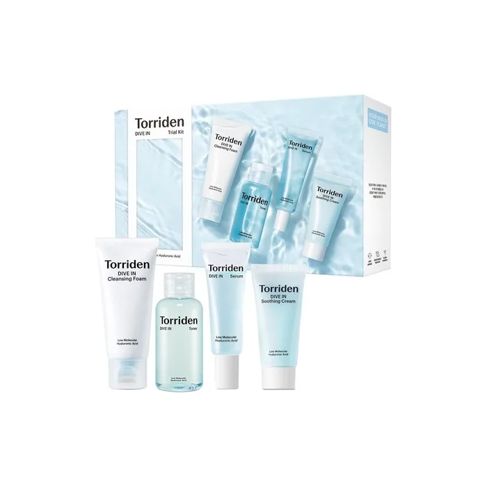 Torriden Dive-In Trial Kit Hyaluronic Acid Infused Daily Skincare 4 Step