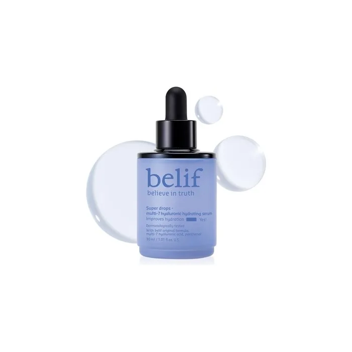 Belif Super Drops Multi-7 Hyaluronic Hydrating Serum 24-Hour Moisturization