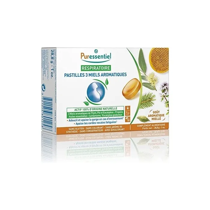 Respiratoire 18 Lozenges with 3 Aromatic Honeys