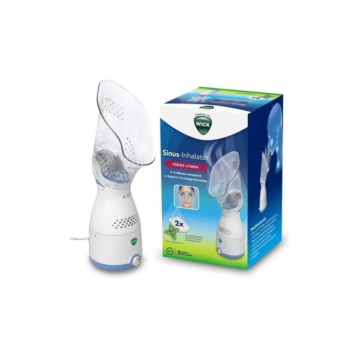 Wick Sinus Inhaler Relief for Blocked Sinuses - Helps with Cough, Colds or Stuffy Noses - Adjustable Steam Control - Includes Pads with Essential Oils