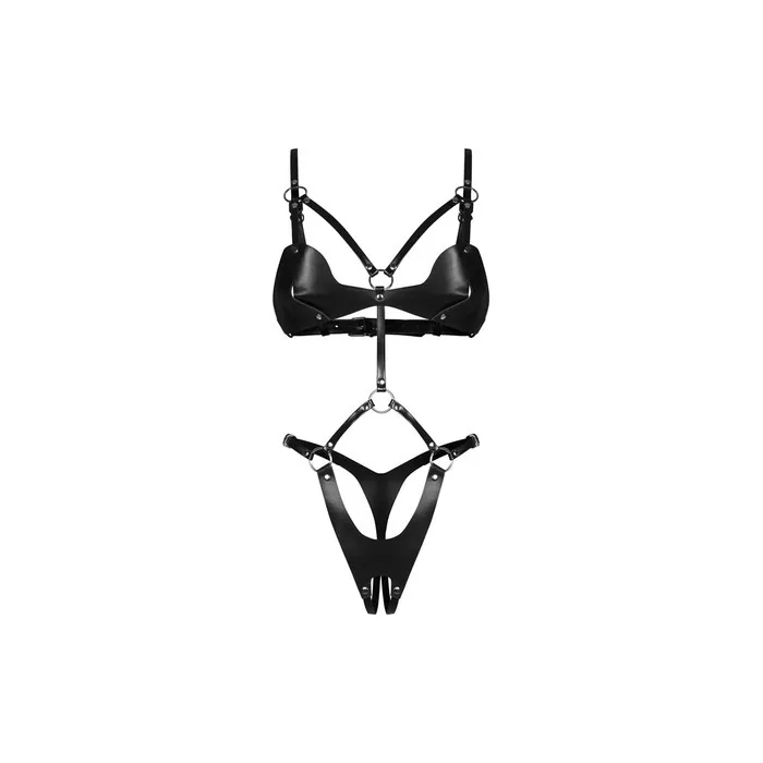 Obsessive Body Ouvert Harness-Style in Black, Size S-L