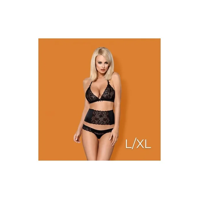 Obsessive Obsessive 846seg1 Set 3pieces Lxl Black