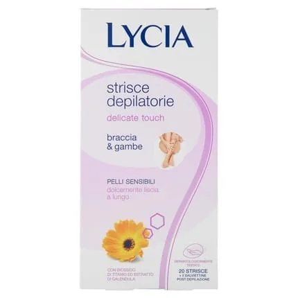 Lycia 20 Wax Strips for Legs and Body - Pack of 12