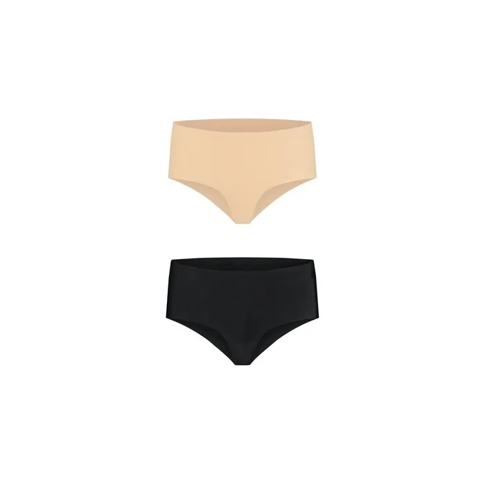 Bye Bra Invisible High Brief In Nude And Black Size Medium