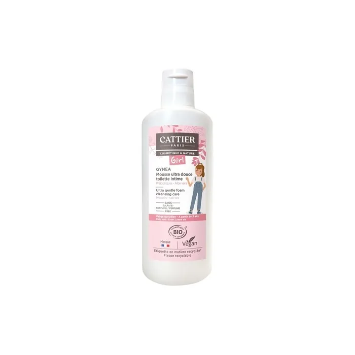 Cattier Gynea Girl Ultra Soft Intimate Toilet Foam Ages 3 to Puberty 150ml