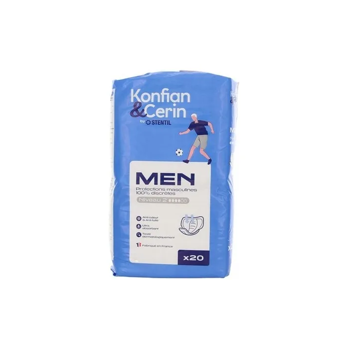 Stentil Konfian & Cerin Men Level 2 Discreet Pads for Men 20 Pieces