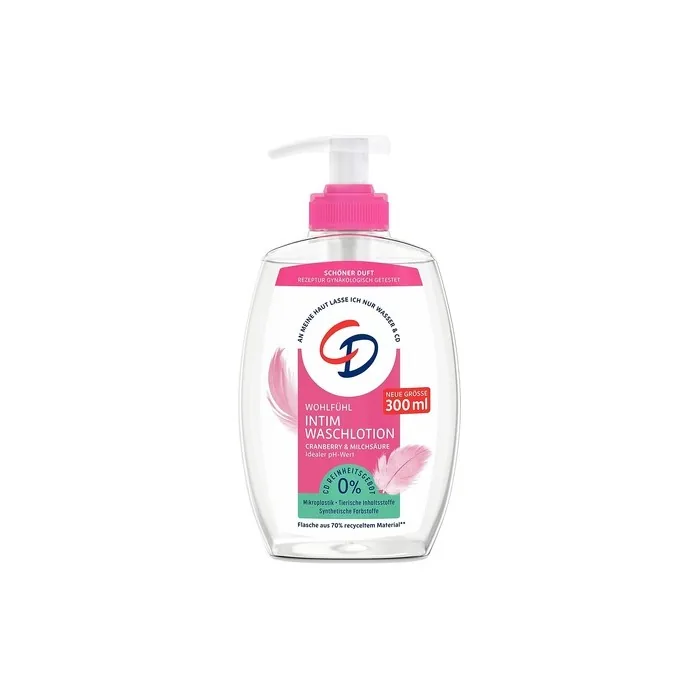 CD Intimate Care Wash Lotion 300ml with Cranberry Extract and Lactic Acid - Vegan