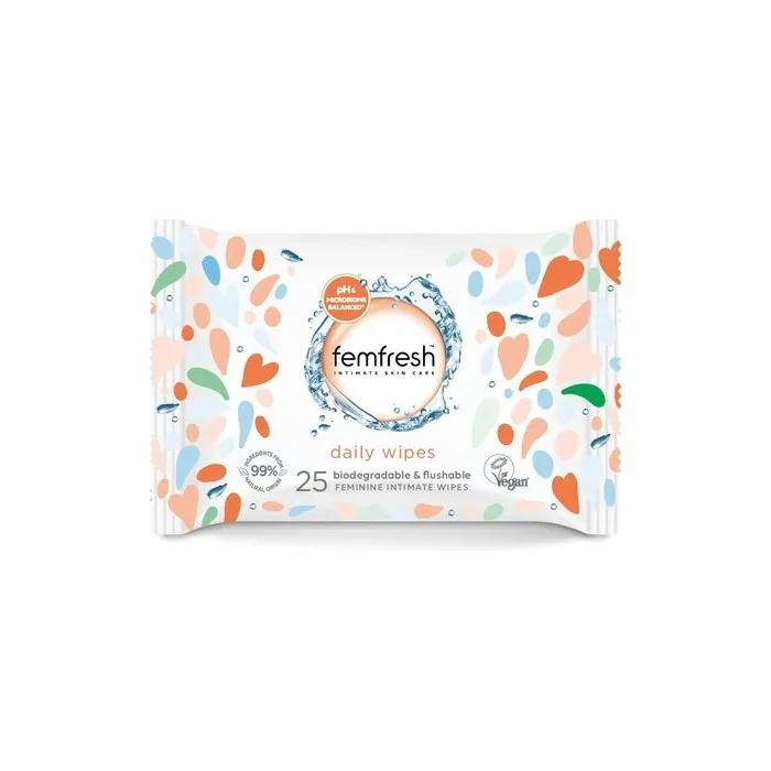 Femfresh Intimate Hygiene Feminine Freshness Biodegradable Wipes 25 Wipes
