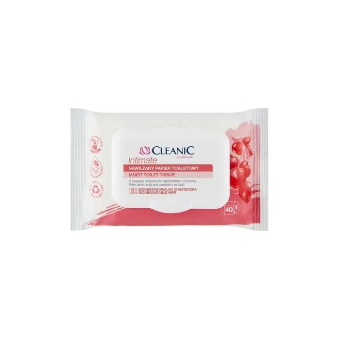 Cleanic Intimate Moist Toilet Paper 40 Pieces - Pack of 4