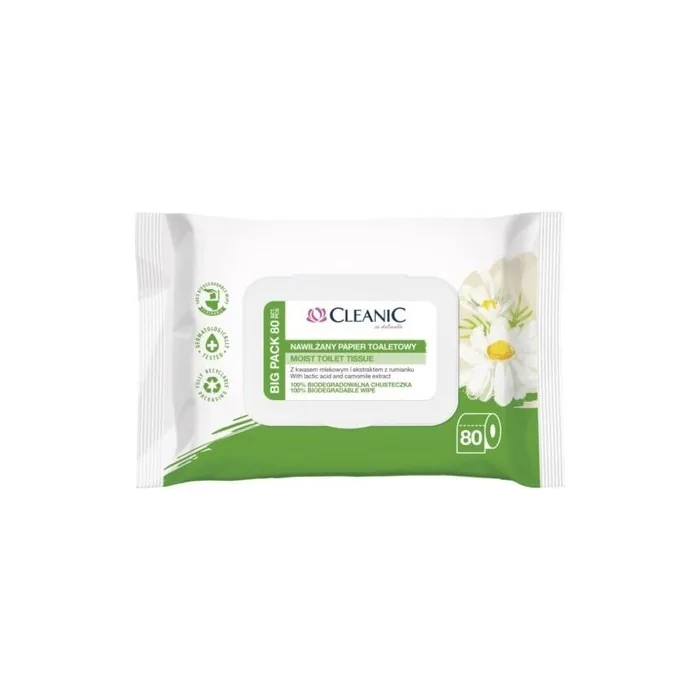 Cleanic Moist Toilet Paper With Chamomile Extract 1p.-80pcs