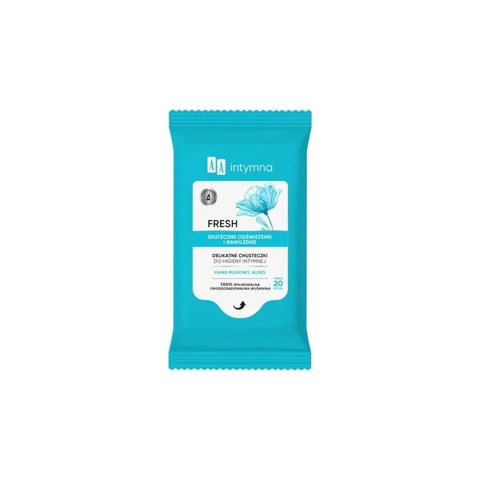 Aa Intymna Fresh Delicate Wipes For Intimate Hygiene 20 Pieces