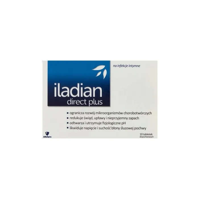 Iladian Direct Plus Vaginal Tablets Soothing Symptoms Of Intimate Infections - 10 Tablets