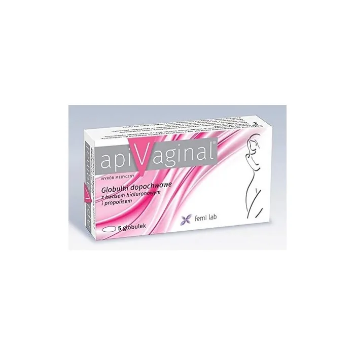 APIVAGINAL 5 Globules with Hyaluronic Acid and Propolis Femi Labor