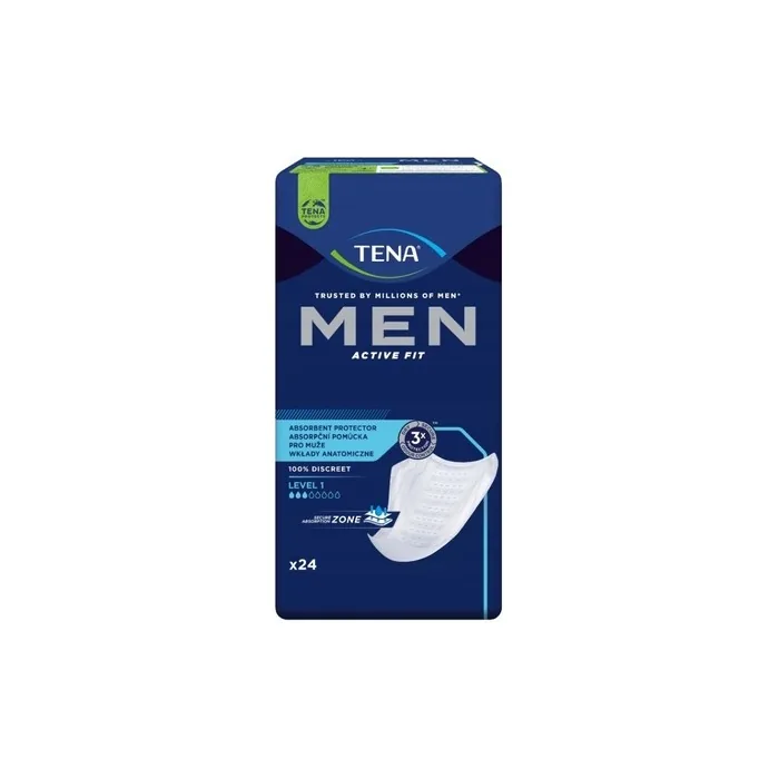 Tena Men Active Fit Anatomical Inserts Level 1 - 24 Pieces