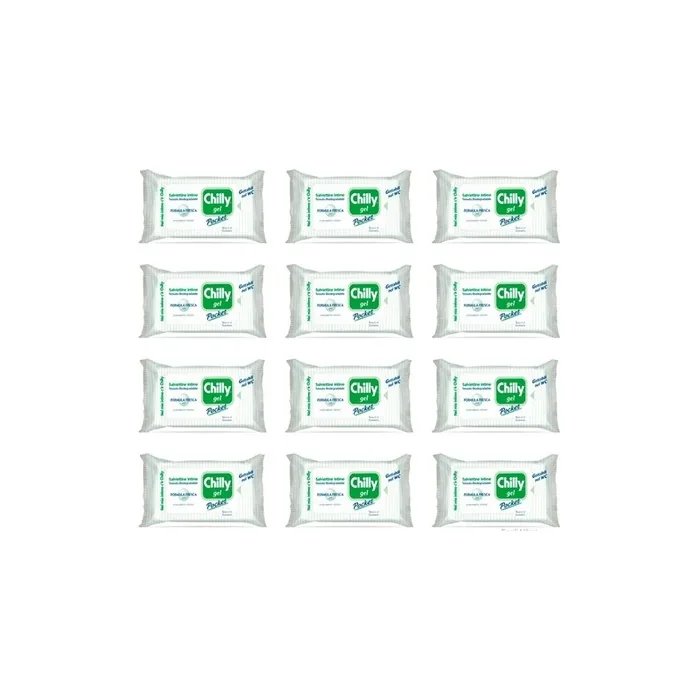 Chilly Pocket Intimate Hygiene Wet Wipes with Gel Formula